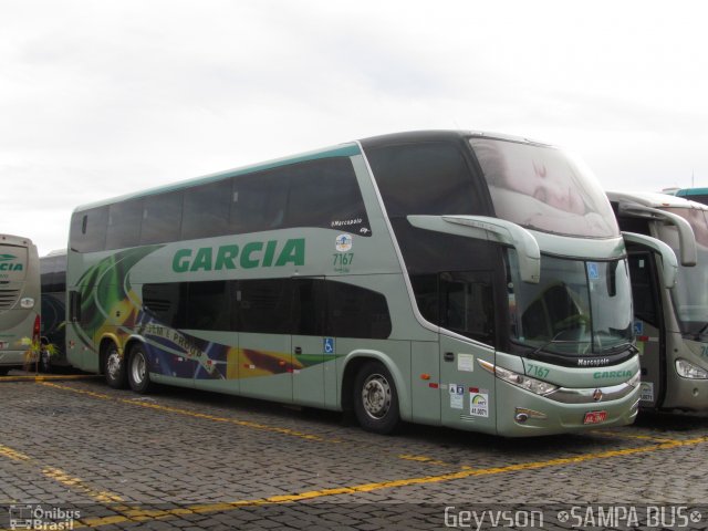 Viação Garcia 7167 na cidade de Londrina, Paraná, Brasil, por José Geyvson da Silva. Número da foto: #5200646.