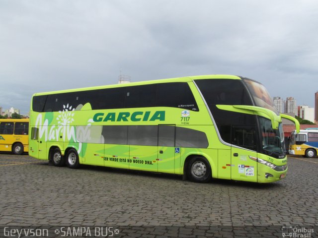 Viação Garcia 7117 na cidade de Londrina, Paraná, Brasil, por José Geyvson da Silva. Número da foto: #5200601.