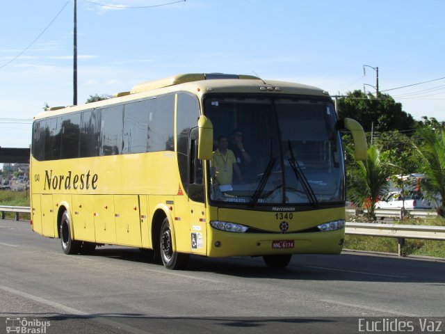 Viação Nordeste 1340 na cidade de Fortaleza, Ceará, Brasil, por Euclides Vaz. ID da foto: 5200225.