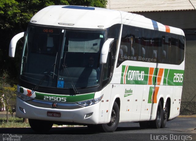 Empresa Gontijo de Transportes 21505 na cidade de Araxá, Minas Gerais, Brasil, por Lucas Borges . ID da foto: 5201061.