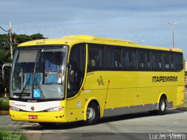 Viação Itapemirim 2105 na cidade de Belo Horizonte, Minas Gerais, Brasil, por Lucas Vieira. ID da foto: 5200969.