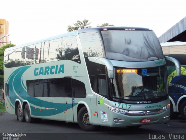 Viação Garcia 7117 na cidade de Presidente Prudente, São Paulo, Brasil, por Lucas Vieira. ID da foto: 5201454.