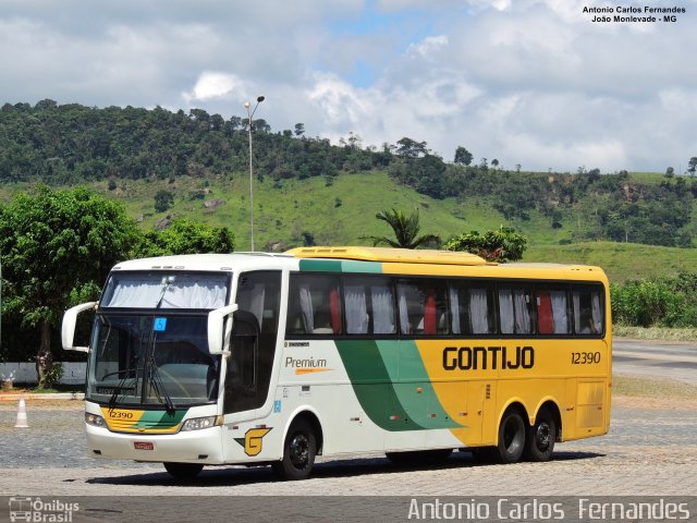 Empresa Gontijo de Transportes 12390 na cidade de João Monlevade, Minas Gerais, Brasil, por Antonio Carlos Fernandes. ID da foto: 5202051.