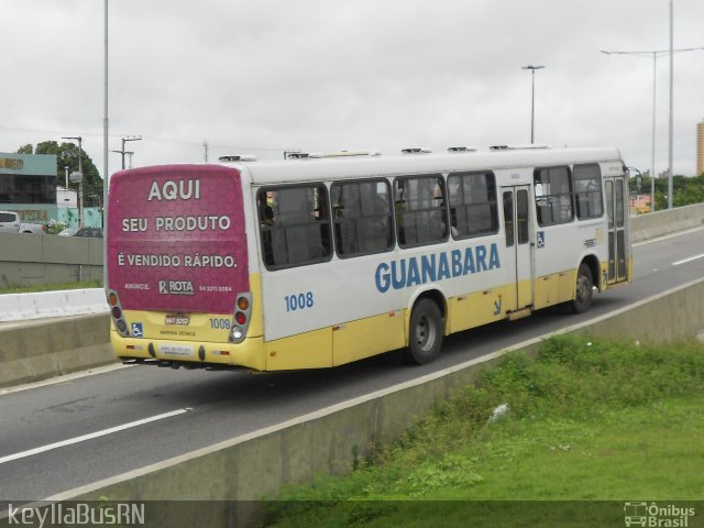 Transportes Guanabara 1008 na cidade de Natal, Rio Grande do Norte, Brasil, por Keylla Pinto. ID da foto: 5202272.