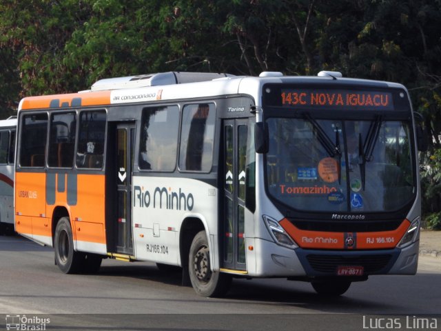 Transturismo Rio Minho RJ 166.104 na cidade de Niterói, Rio de Janeiro, Brasil, por Lucas Lima. Número da foto: #5206785.
