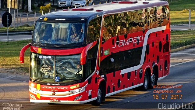 Viação Sampaio 11713 na cidade de Caçapava, São Paulo, Brasil, por Claudio Luiz. Número da foto: #5204629.