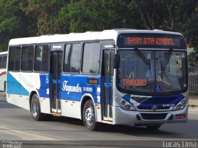 Auto Ônibus Fagundes RJ 101.015 na cidade de Niterói, Rio de Janeiro, Brasil, por Lucas Lima. ID da foto: 5206743.