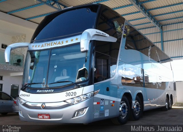 Athenas Turismo 3020 na cidade de Anápolis, Goiás, Brasil, por Matheus Januario. ID da foto: 5204458.