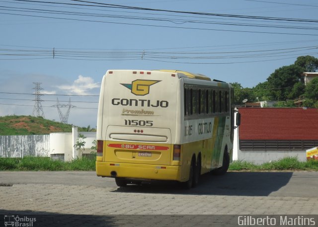 Empresa Gontijo de Transportes 11505 na cidade de Governador Valadares, Minas Gerais, Brasil, por Gilberto Martins. ID da foto: 5204656.