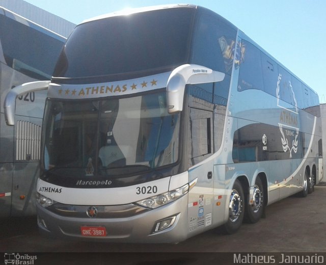 Athenas Turismo 3020 na cidade de Anápolis, Goiás, Brasil, por Matheus Januario. Número da foto: #5204460.