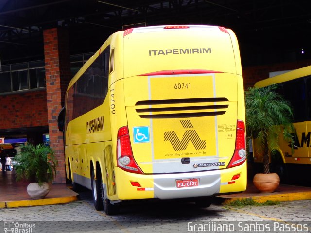 Viação Itapemirim 60741 na cidade de Coronel Fabriciano, Minas Gerais, Brasil, por Graciliano Santos Passos. Número da foto: #5207406.