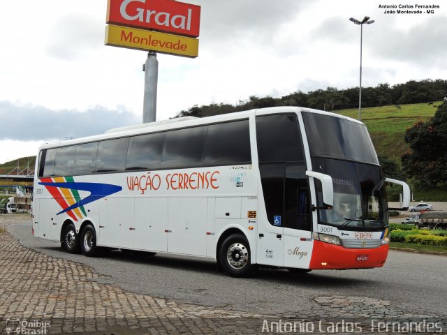 Viação Serrense 3001 na cidade de João Monlevade, Minas Gerais, Brasil, por Antonio Carlos Fernandes. Número da foto: #5208312.