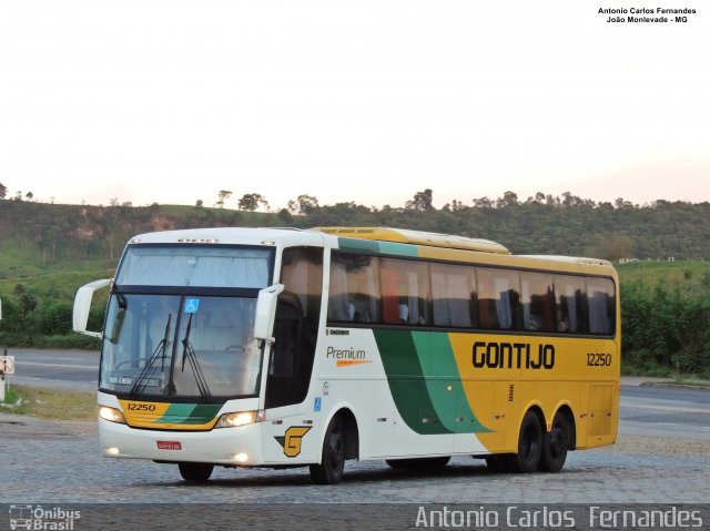 Empresa Gontijo de Transportes 12250 na cidade de João Monlevade, Minas Gerais, Brasil, por Antonio Carlos Fernandes. ID da foto: 5208249.