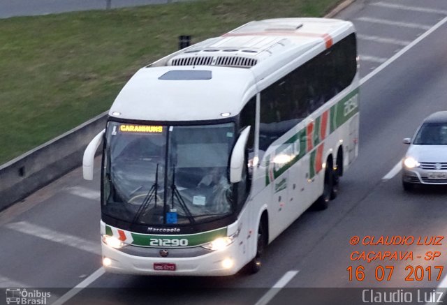 Empresa Gontijo de Transportes 21290 na cidade de Caçapava, São Paulo, Brasil, por Claudio Luiz. Número da foto: #5208631.