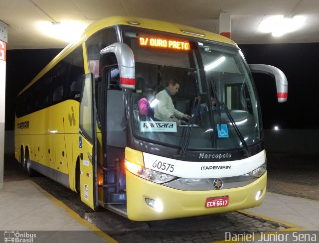 Viação Itapemirim 60575 na cidade de Ouro Preto, Minas Gerais, Brasil, por Daniel Junior Sena. Número da foto: #5167987.