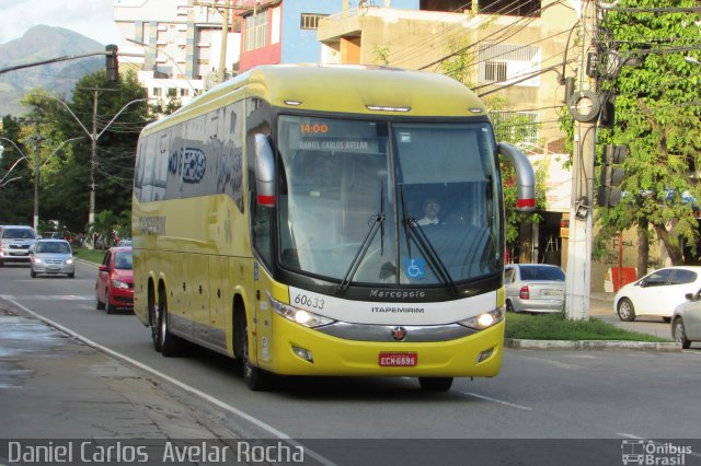 Viação Itapemirim 60633 na cidade de Cachoeiro de Itapemirim, Espírito Santo, Brasil, por Daniel Carlos  Avelar Rocha. ID da foto: 5167813.