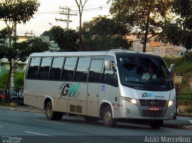 GW Transportes e Turismo 250 na cidade de Belo Horizonte, Minas Gerais, Brasil, por Adão Raimundo Marcelino. ID da foto: 5167457.