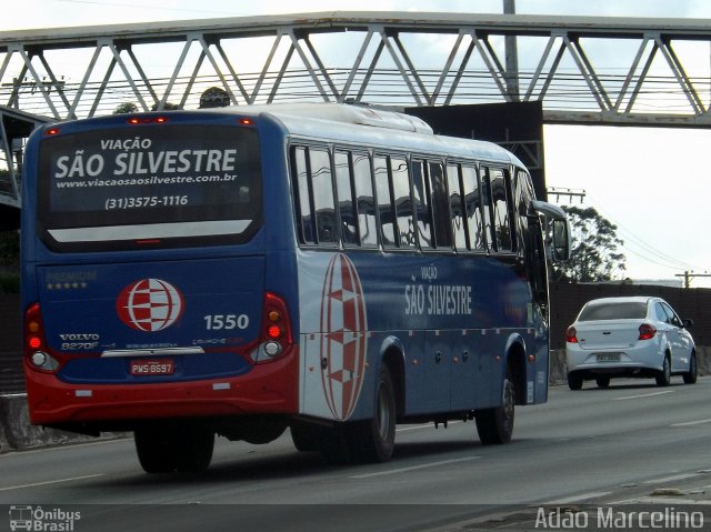 Viação São Silvestre 1550 na cidade de Belo Horizonte, Minas Gerais, Brasil, por Adão Raimundo Marcelino. ID da foto: 5167383.