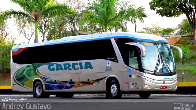 Viação Garcia 7236 na cidade de Londrina, Paraná, Brasil, por Andrey Gustavo. ID da foto: 5166079.