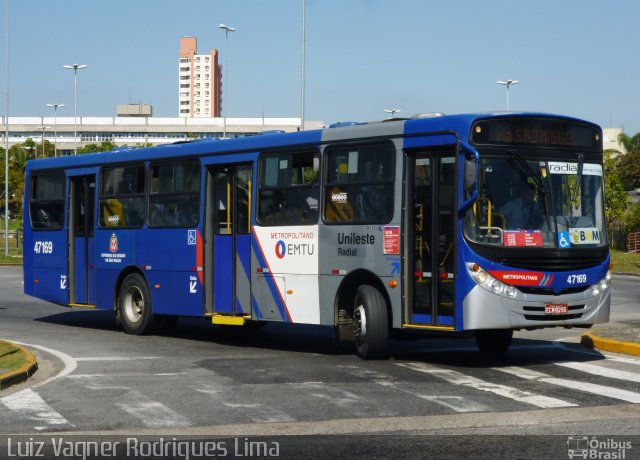 Radial Transporte Coletivo 47169 na cidade de Mogi das Cruzes, São Paulo, Brasil, por Luiz Vagner Rodrigues Lima. ID da foto: 5212414.