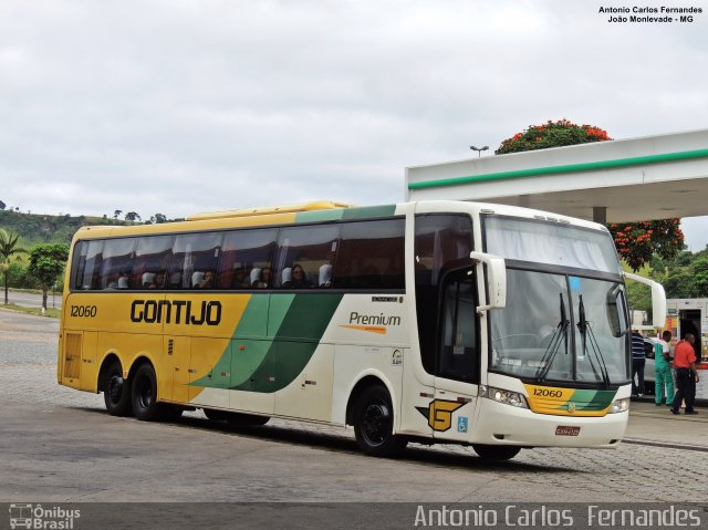 Empresa Gontijo de Transportes 12060 na cidade de João Monlevade, Minas Gerais, Brasil, por Antonio Carlos Fernandes. ID da foto: 5210601.