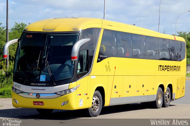 Viação Itapemirim 60781 na cidade de Aracaju, Sergipe, Brasil, por Weiller Alves. ID da foto: 5212299.