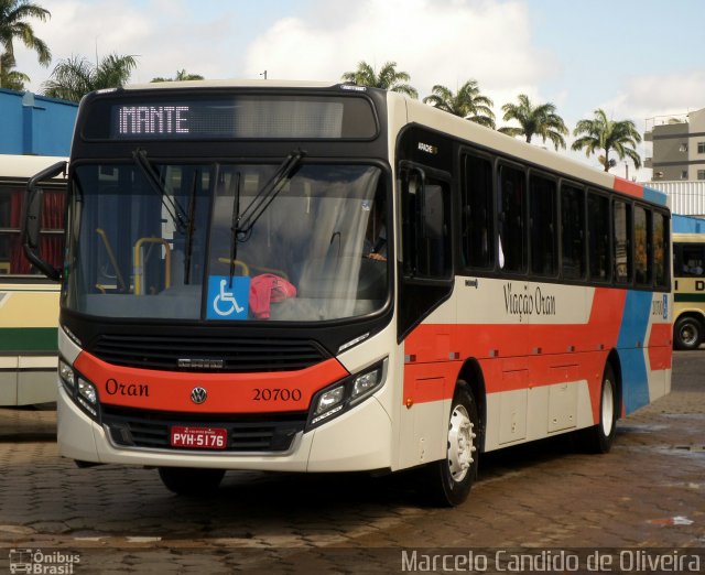 Viação Oran 20700 na cidade de Ubá, Minas Gerais, Brasil, por Marcelo Candido de Oliveira. Número da foto: #5216020.