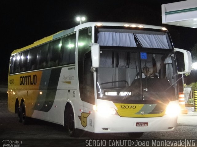 Empresa Gontijo de Transportes 12070 na cidade de João Monlevade, Minas Gerais, Brasil, por Sérgio Augusto Braga Canuto. ID da foto: 5216466.