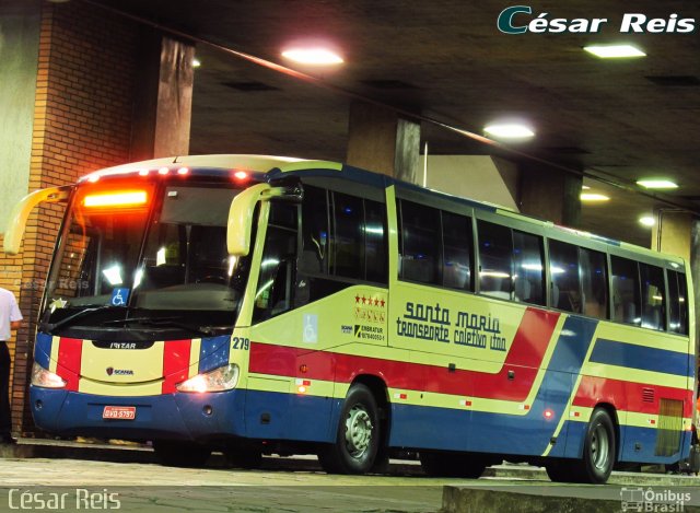 Transporte Coletivo Santa Maria 279 na cidade de Belo Horizonte, Minas Gerais, Brasil, por César Ônibus. Número da foto: #5215683.