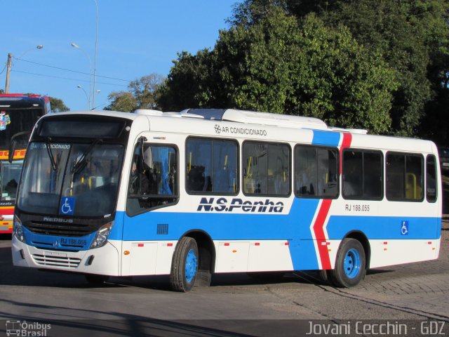 Viação Nossa Senhora da Penha RJ 188.055 na cidade de Caxias do Sul, Rio Grande do Sul, Brasil, por Jovani Cecchin. ID da foto: 5219015.