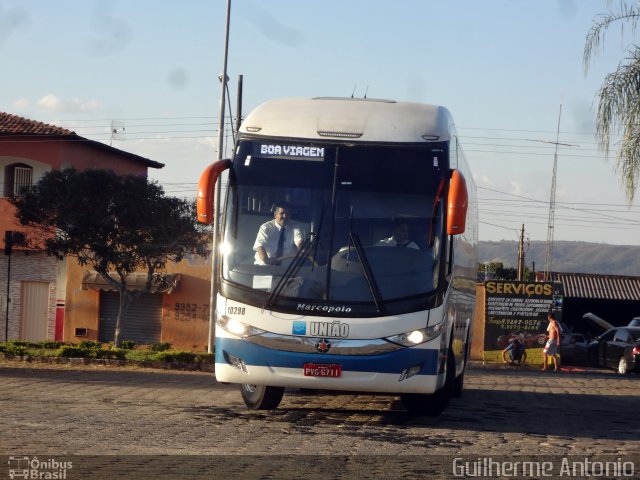 Expresso União 10298 na cidade de Ibiá, Minas Gerais, Brasil, por Guilherme Antonio. ID da foto: 5219387.