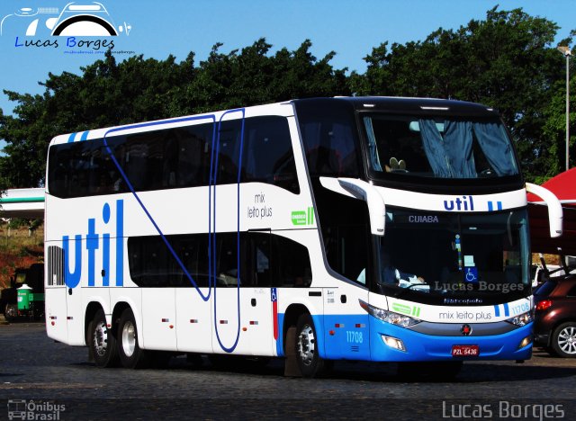 UTIL - União Transporte Interestadual de Luxo 11708 na cidade de Uberaba, Minas Gerais, Brasil, por Lucas Borges . Número da foto: #5220499.
