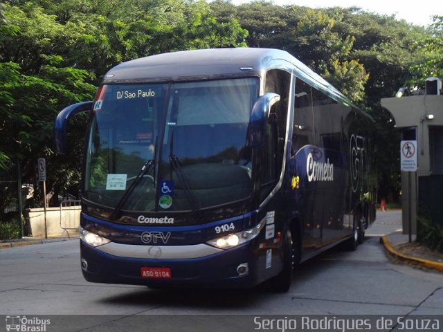 Viação Cometa 9104 na cidade de São Paulo, São Paulo, Brasil, por Sergio Rodrigues de Souza. ID da foto: 5220362.