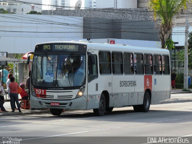 Borborema Imperial Transportes 191 na cidade de Recife, Pernambuco, Brasil, por Danilo Elisio da Costa. ID da foto: 5222806.