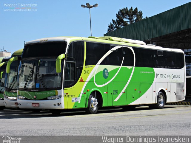 Expresso Princesa dos Campos 5893 na cidade de Curitiba, Paraná, Brasil, por Wagner Domingos Ivanesken. Número da foto: #5221648.