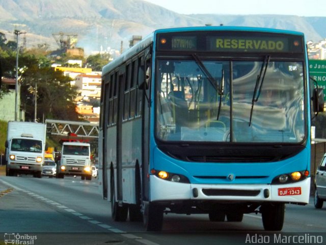 Ônibus Particulares 1343 na cidade de Belo Horizonte, Minas Gerais, Brasil, por Adão Raimundo Marcelino. ID da foto: 5229485.