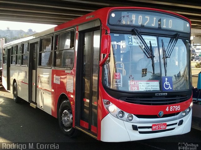 Express Transportes Urbanos Ltda 4 8795 na cidade de São Paulo, São Paulo, Brasil, por Jonathan  Aguiar Correa. ID da foto: 5229953.