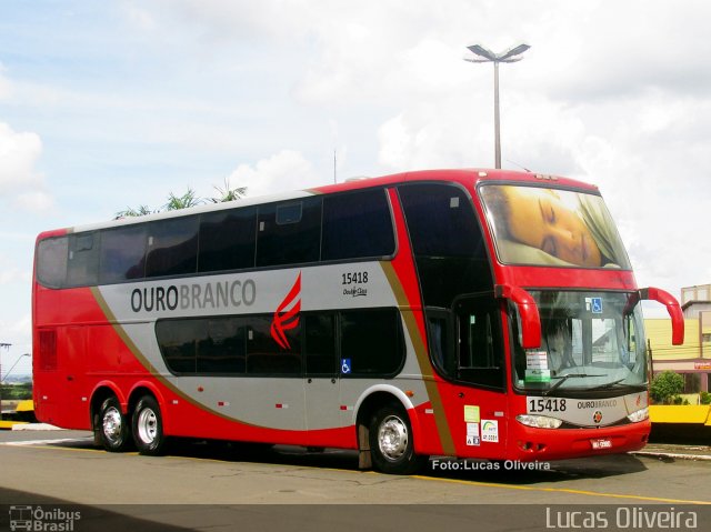 Viação Ouro Branco 15418 na cidade de Londrina, Paraná, Brasil, por Lucas Oliveira . ID da foto: 5227138.