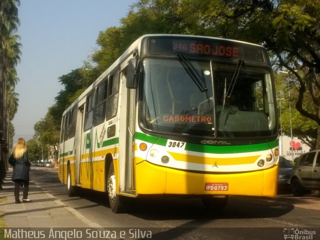Sudeste Transportes Coletivos 3047 na cidade de Porto Alegre, Rio Grande do Sul, Brasil, por Matheus Ângelo Souza e Silva. Número da foto: #5230330.