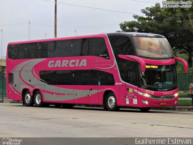 Viação Garcia 7038 na cidade de São Paulo, São Paulo, Brasil, por Guilherme Estevan. ID da foto: 5232317.