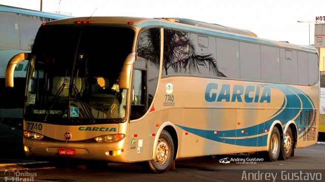 Viação Garcia 7740 na cidade de Londrina, Paraná, Brasil, por Andrey Gustavo. ID da foto: 5231942.