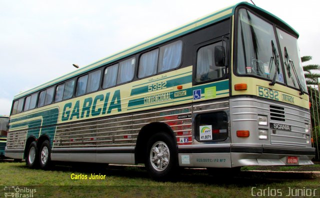 Viação Garcia 5392 na cidade de Londrina, Paraná, Brasil, por Carlos Júnior. ID da foto: 5234948.