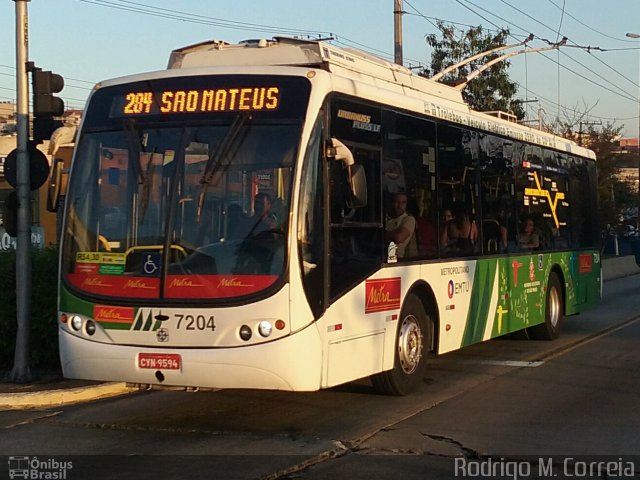 Metra - Sistema Metropolitano de Transporte 7204 na cidade de São Paulo, São Paulo, Brasil, por Jonathan  Aguiar Correa. Número da foto: #5235470.
