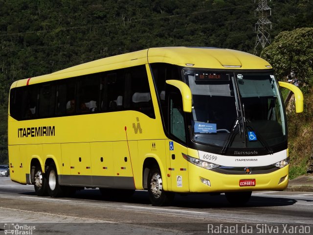 Viação Itapemirim 60599 na cidade de Petrópolis, Rio de Janeiro, Brasil, por Rafael da Silva Xarão. ID da foto: 5170689.