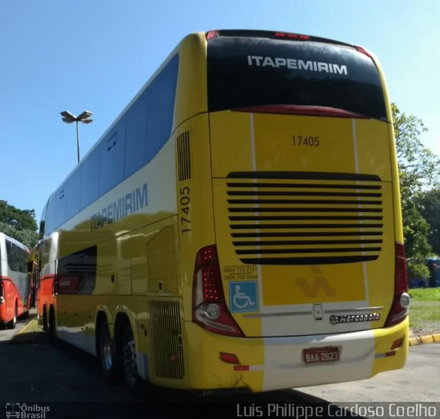 Viação Itapemirim 17405 na cidade de São Paulo, São Paulo, Brasil, por Luis Philippe Cardoso Coelho. Número da foto: #5168955.