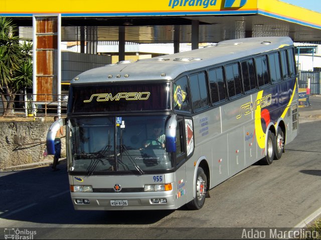 Sampaio Turismo 955 na cidade de Belo Horizonte, Minas Gerais, Brasil, por Adão Raimundo Marcelino. ID da foto: 5237911.