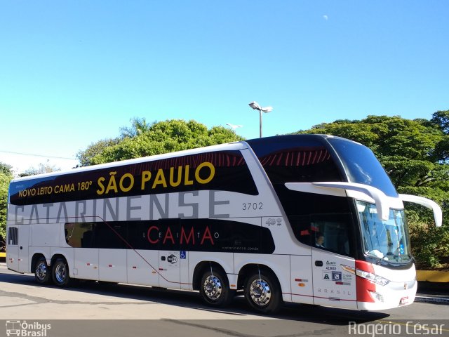 Auto Viação Catarinense 3702 na cidade de Londrina, Paraná, Brasil, por Rogério César. Número da foto: #5236424.