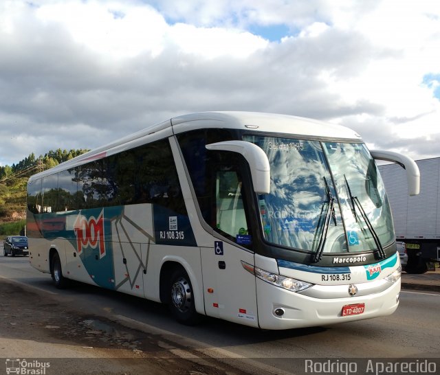 Auto Viação 1001 RJ 108.315 na cidade de Conselheiro Lafaiete, Minas Gerais, Brasil, por Rodrigo  Aparecido. Número da foto: #5237395.