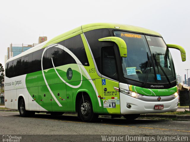 Expresso Princesa dos Campos 6155 na cidade de Curitiba, Paraná, Brasil, por Wagner Domingos Ivanesken. ID da foto: 5236029.