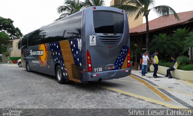Saratour Transportes e Turismo 1136 na cidade de Natal, Rio Grande do Norte, Brasil, por Silvio  Cesar Cardoso. Número da foto: #5239463.